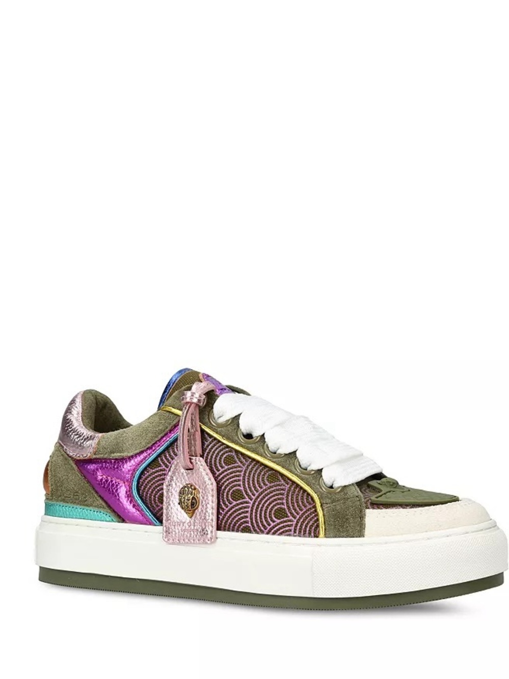 Kurt Geiger Women’s Southbank Tag Olive Platform Sneaker Size 40.5 (like new)